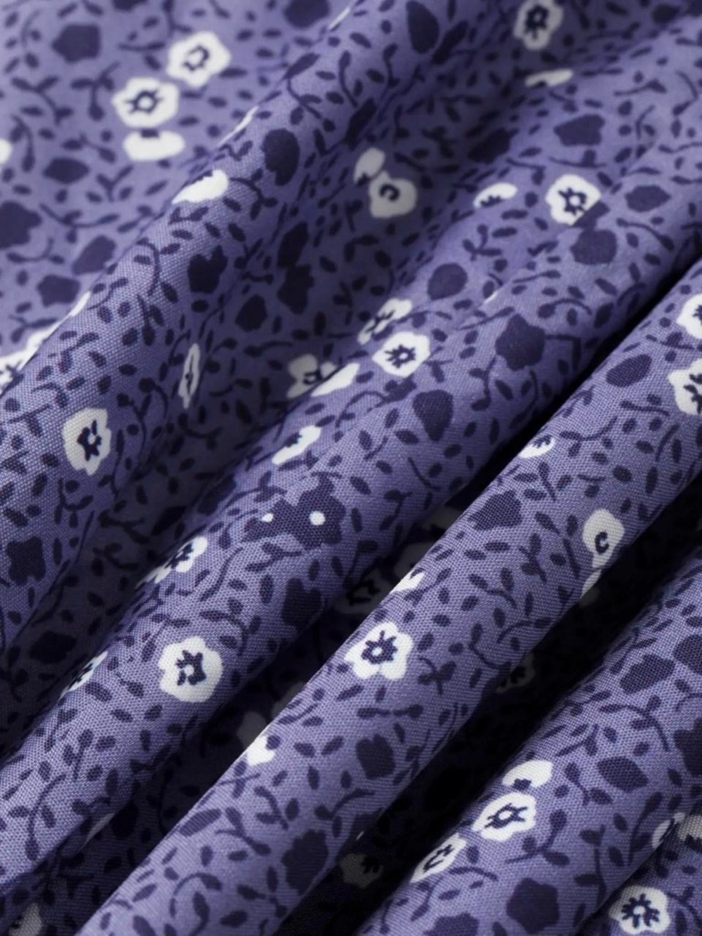 Purple Floral Ruffle Strap Button-Front Sundress - Picture 6 of 6